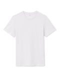 T-shirt regular col rond 100% coton - blanc